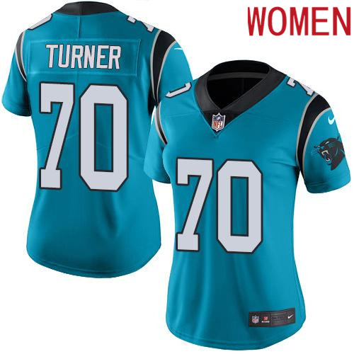 2019 Women Carolina Panthers #70 Turner blue Nike Vapor Untouchable Limited NFL Jersey->kansas city chiefs->NFL Jersey